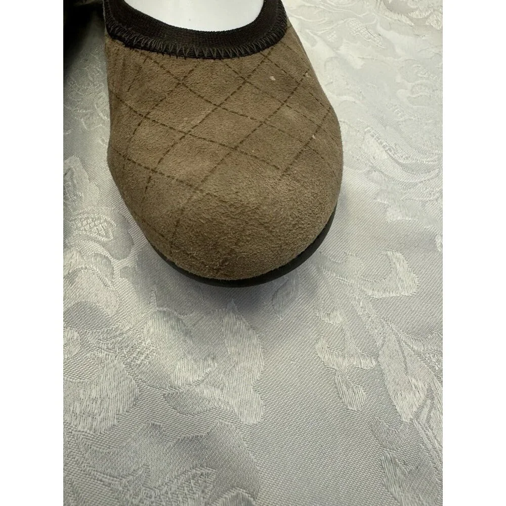 Munro Size 9M Brown Quilted Ballet Flats‎ Comfort Shoes